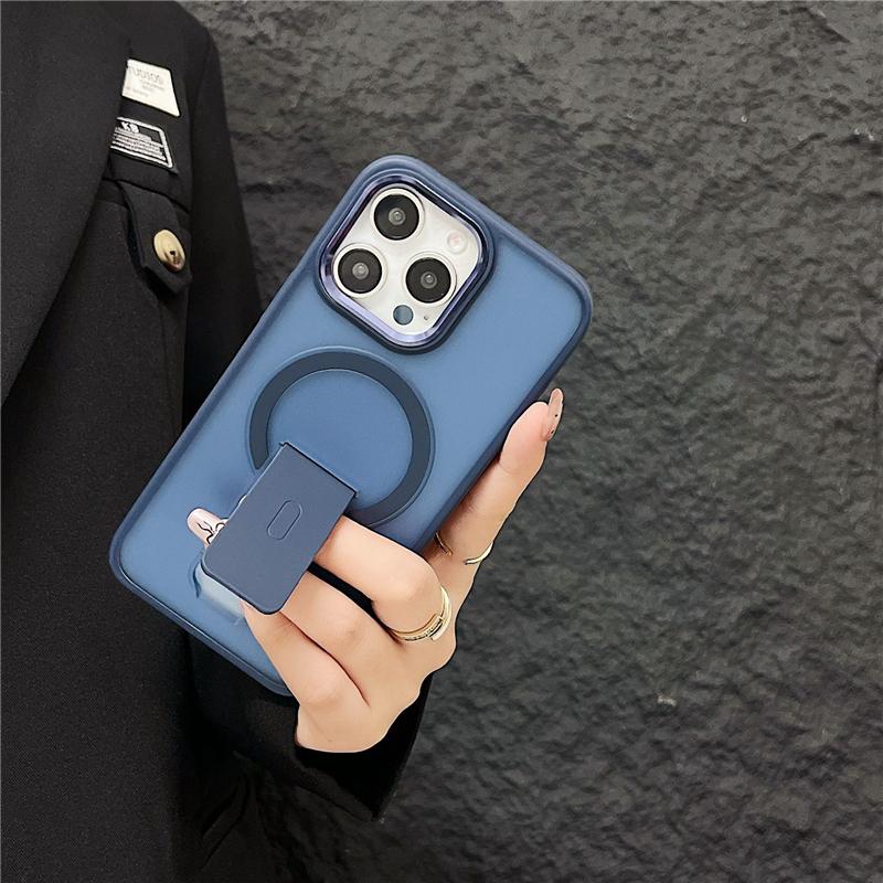 Для iPhone 16 Pro Max Роскошный магнитный держатель-подставка Magsafe Цветная рамка Чехол для телефона Для iPhone 11 12 13 14 15Plus Защитная крышка