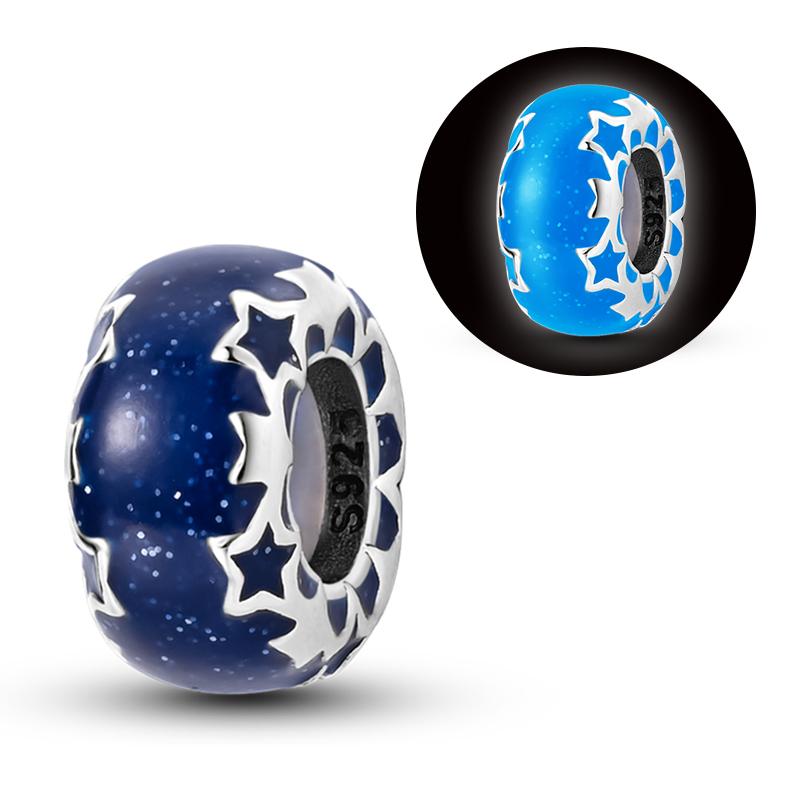 Copper Charms Luminous Beads Firefly Chameleon Fit Original Bracelet Pendant Diy For Woman Jewelry