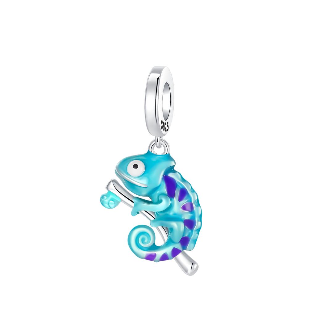 Original 925 Silver Penguin Whale Chameleon Pendant Robot Plant Bead Decoration fit Necklaces Bracelets Jewelry Gifts