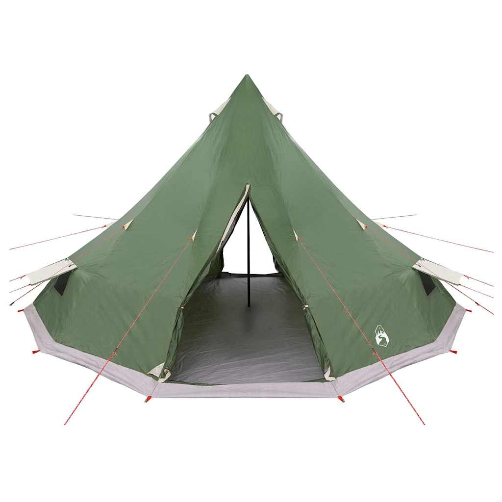 Tipi Tent with Roof and Storage Green 560 x 560 x 300 cm Taffeta