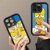 Чехол для телефона Simpsons с анимацией для взрослых для iPhone 17 16 15 14 13 12 11 Pro Max Mini Plus Мягкая задняя крышка из ТПУ