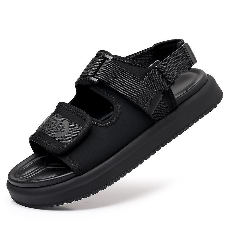 Летние дышащие новые мужские уличные пляжные туфли на толстой подошве, повседневные спортивные сандалии на мягкой подошве для мужчин