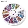 kads 2 мм, круглая форма, стразы для дизайна ногтей, 600 шт., 12 цветов, стили, стразы AB, сделай сам, украшения для дизайна ногтей, принадлежности для украшения круглых колес