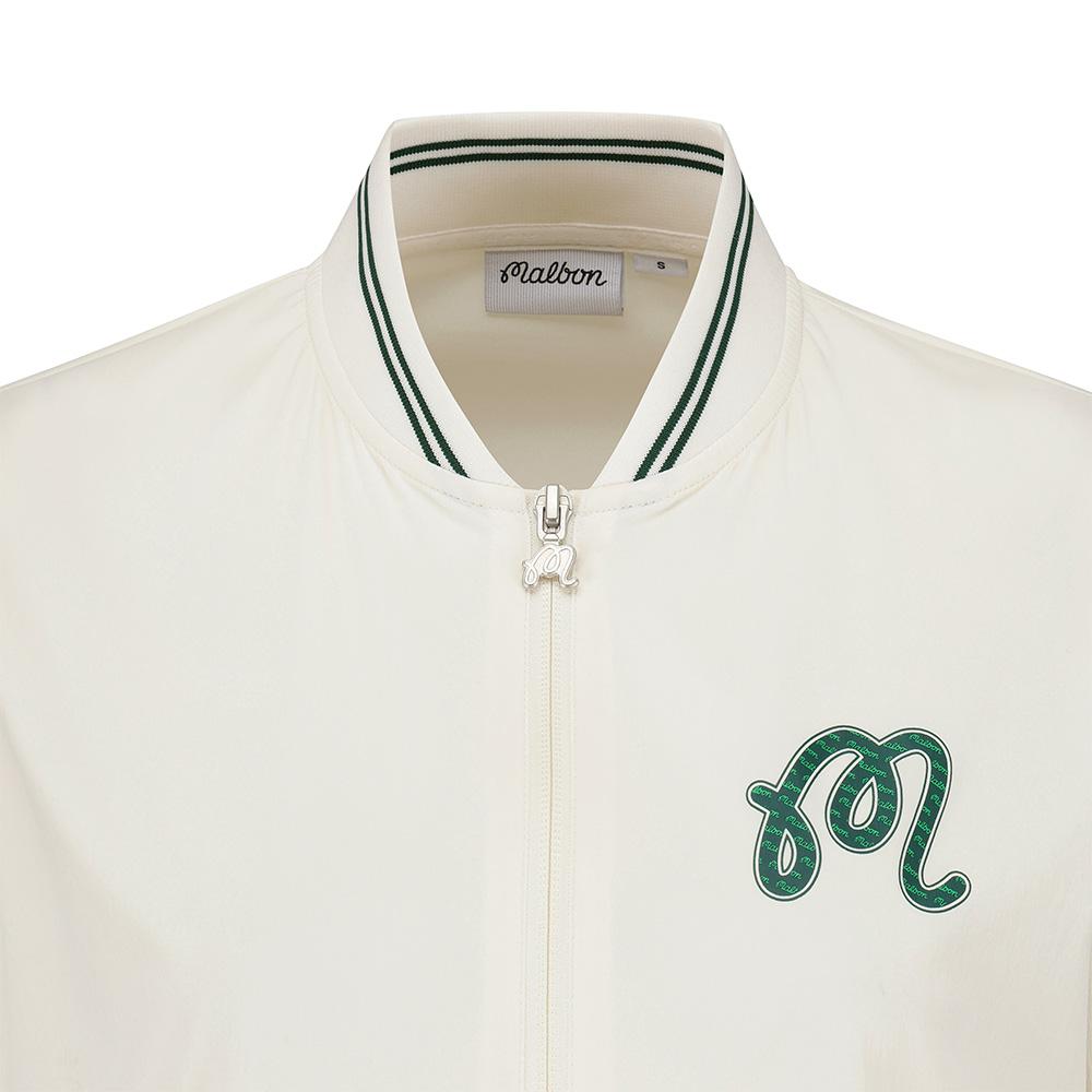 Malbon Golf Women'S Color Point Stadium Jacket Cream (Woman)
