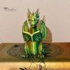 Collectible Dragon Ornament Reading Figurine with Glasses, Statue, 3D Printed Statue Bookshelf Decor, Whimsical Desktop Ornament, Gift for Book Lovers