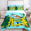 Girl Horse Fence Print 3Pcs Bedding Setduvet Cover With 2 Bedropillowcase Home Birthday Gift