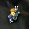 Vintage-Inspired Dice Keychain - Resin Pendant with Lobster Clasp, Perfect for Bags & Backpacks - Unique Gift Idea