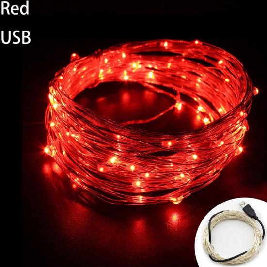 5/10 м водонепроницаемый USB светодиодный медный провод сказочные гирлянды украшения