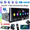 1DIN 6.9inch Carplay Android Auto 1080P HD Mirror Link Car Radio 7Color Lights 2USB GPS Autoradio Multimedia Player