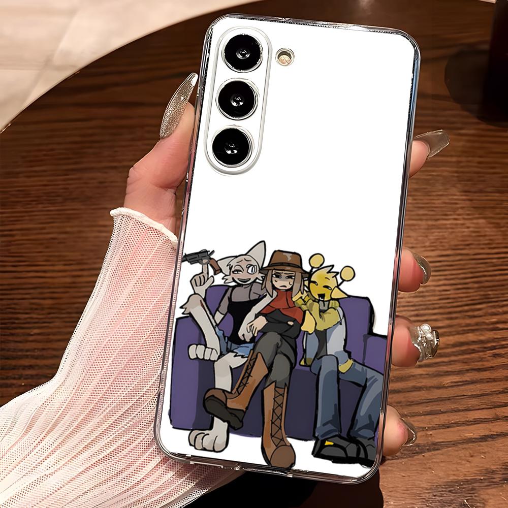 Мультяшный чехол для телефона S-Sprunkis для Samsung S25 S24 Ultra S23 Fe S22 S20 S21 Plus Fe Ultra 5G Прозрачный чехол