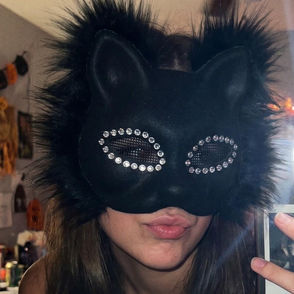 Fabric Straps Blank Cat Mask Making Kit DIY Kit Costume Accessory Set Halloween Party
