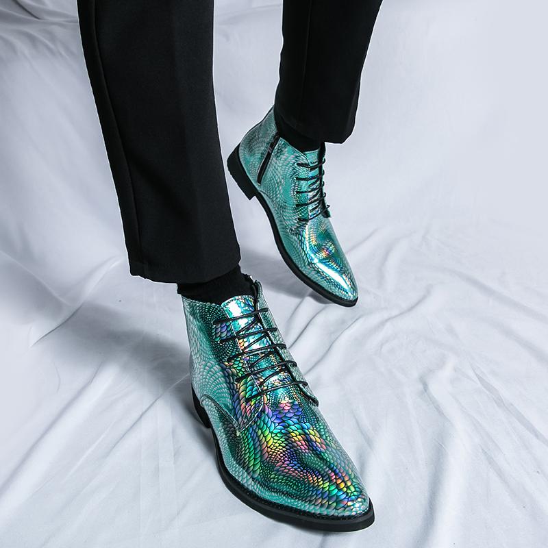 Fashion Men's Classic Retro Chelsea Boots Mens British Fashion Trends Leather Ankle Boot Mens Casual Short Boots Street Party Plus Sizes