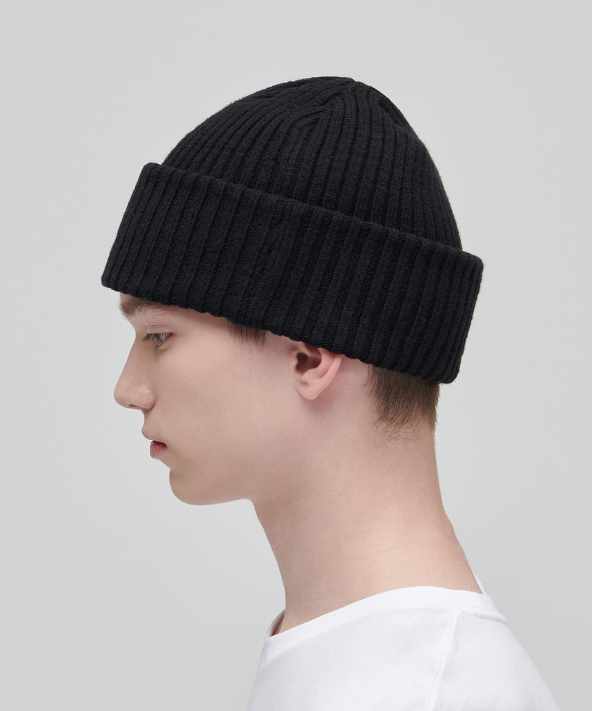 MUSINSA STANDARD Bold Knit Beanie [Black]