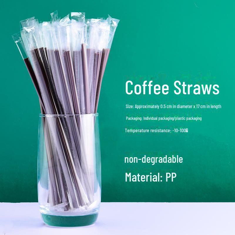 Разлагаемая трубочка для помешивания кофе из PLA, с тремя отверстиями, одноразовая для горячих напитков и чая с молоком
