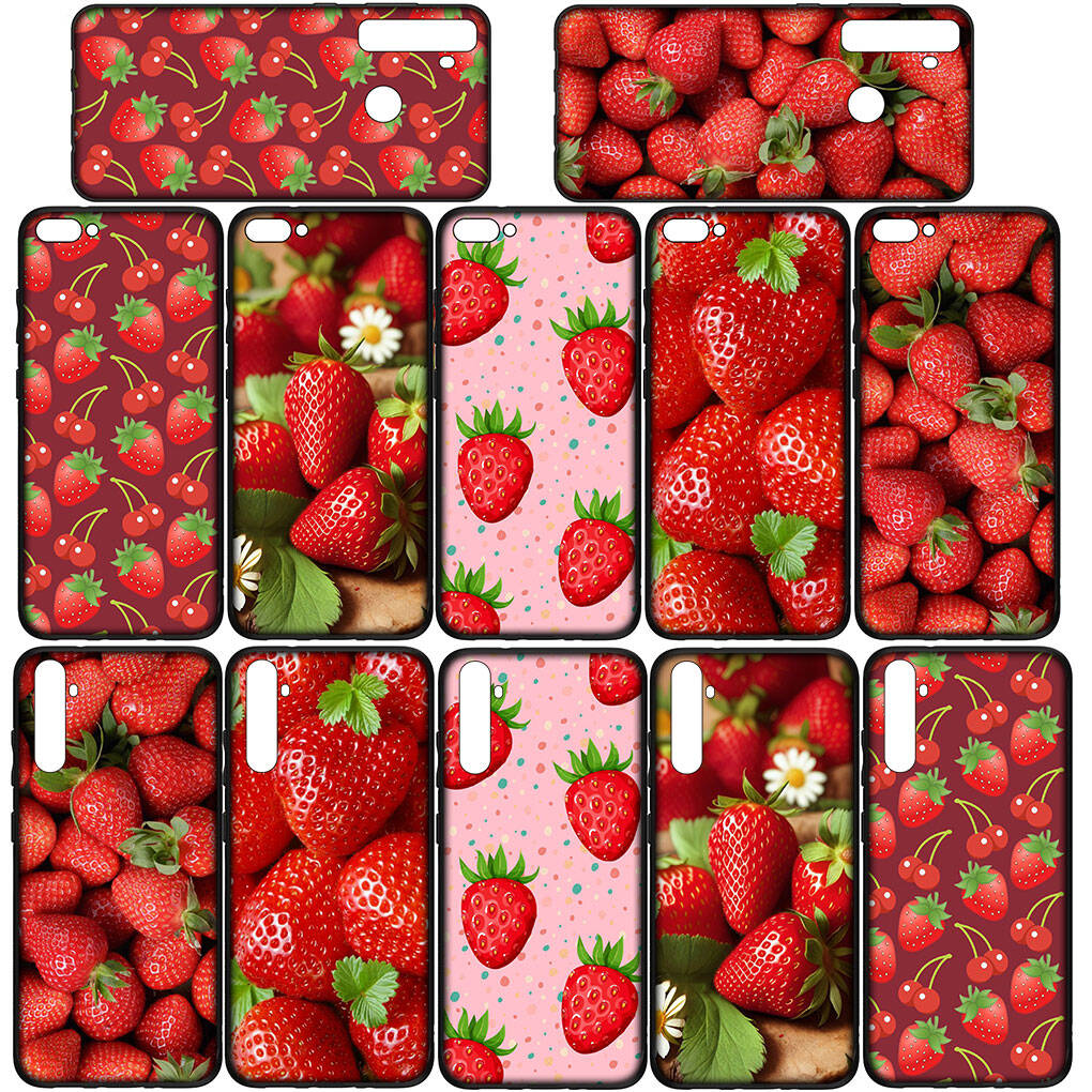 Чехол для телефона Samsung Galaxy S25 S23 S22 S24 Ultra FE A05 A06 A15 A16 A36 A37 A35 A54 A24 A55 A56 A57 A25 A26 A53 A17 Клубника Фрукты Летний Чехол