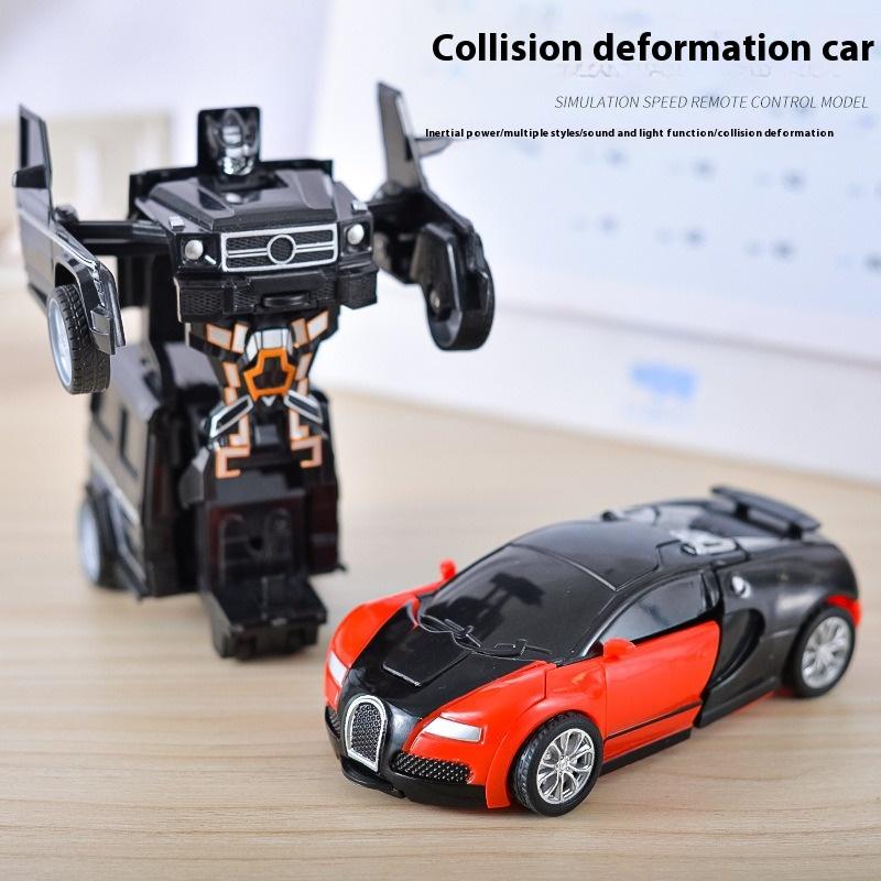 Детская деформация игрушечная машина инерция удар один ключ деформация мальчик головоломка столкновение деформация машина человек