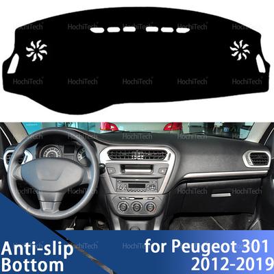 Накладка на панель приборов для Peugeot 301 2012 2013 2014 2015-2019 Противоскользящий коврик на панель приборов Ковер Защита от солнца Dashmat Аксессуары