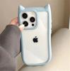 Милый кошачий ушки противоударный прозрачный чехол для телефона iPhone 11 12 13 14 15 Pro Max Plus карамельного цвета мягкий силиконовый бампер чехол