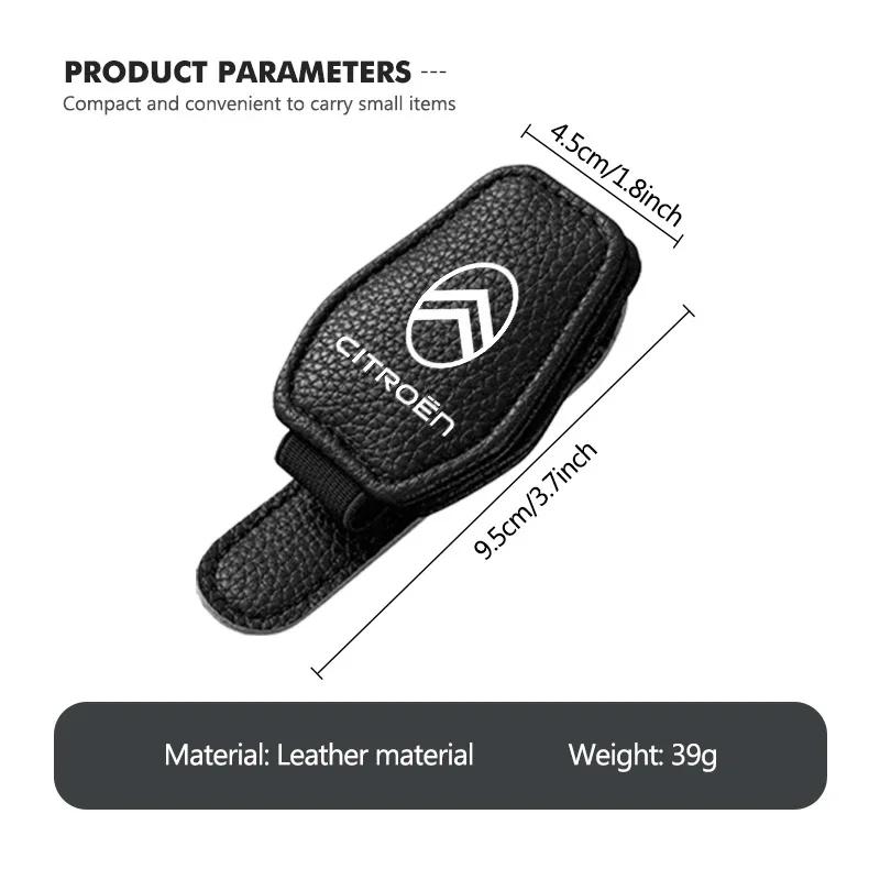 Car Sunglasses Holder Magnetic Leather Clip Sun Visor Glasses For Citroen Grand Berlingo Jumper Celysee Xsara Picasso Aircross MA4