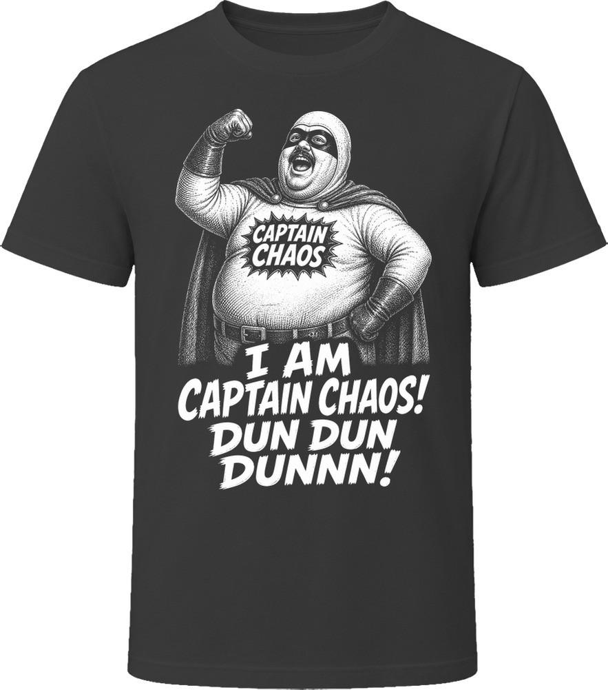 Captain Chaos I Am Captain Chaos Funny 80s Comedy T Shirt