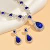 Luxury Crystal Jewelry Necklace Earring Set Premium Wedding Jewelry Set Dangle Earrings Women