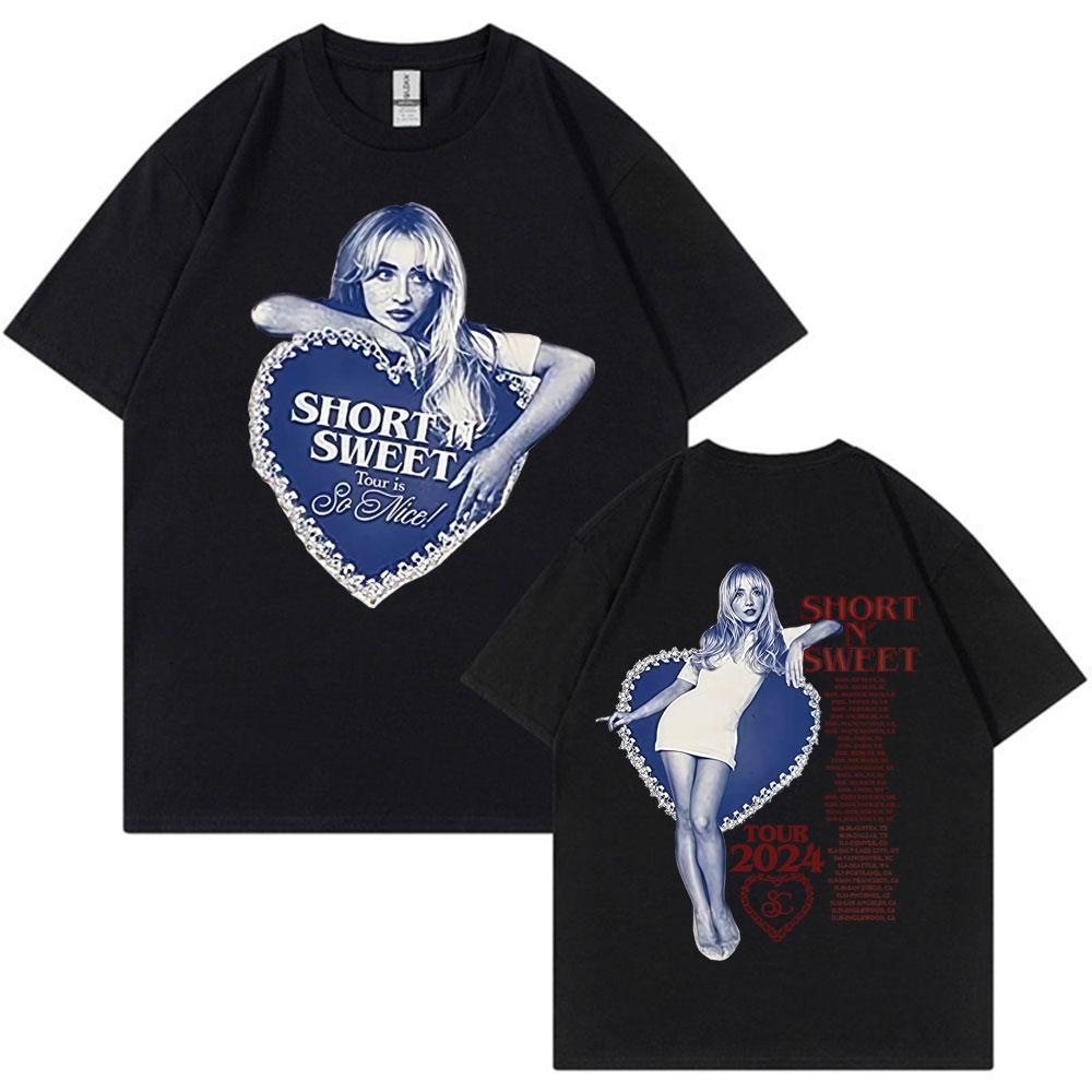 Sabrina Carpenter Short N' Sweet Tour 2024 Graphic T Shirt Men's Women's Clothing Fashion Aesthetics Harajuku Streetwear T-shirt