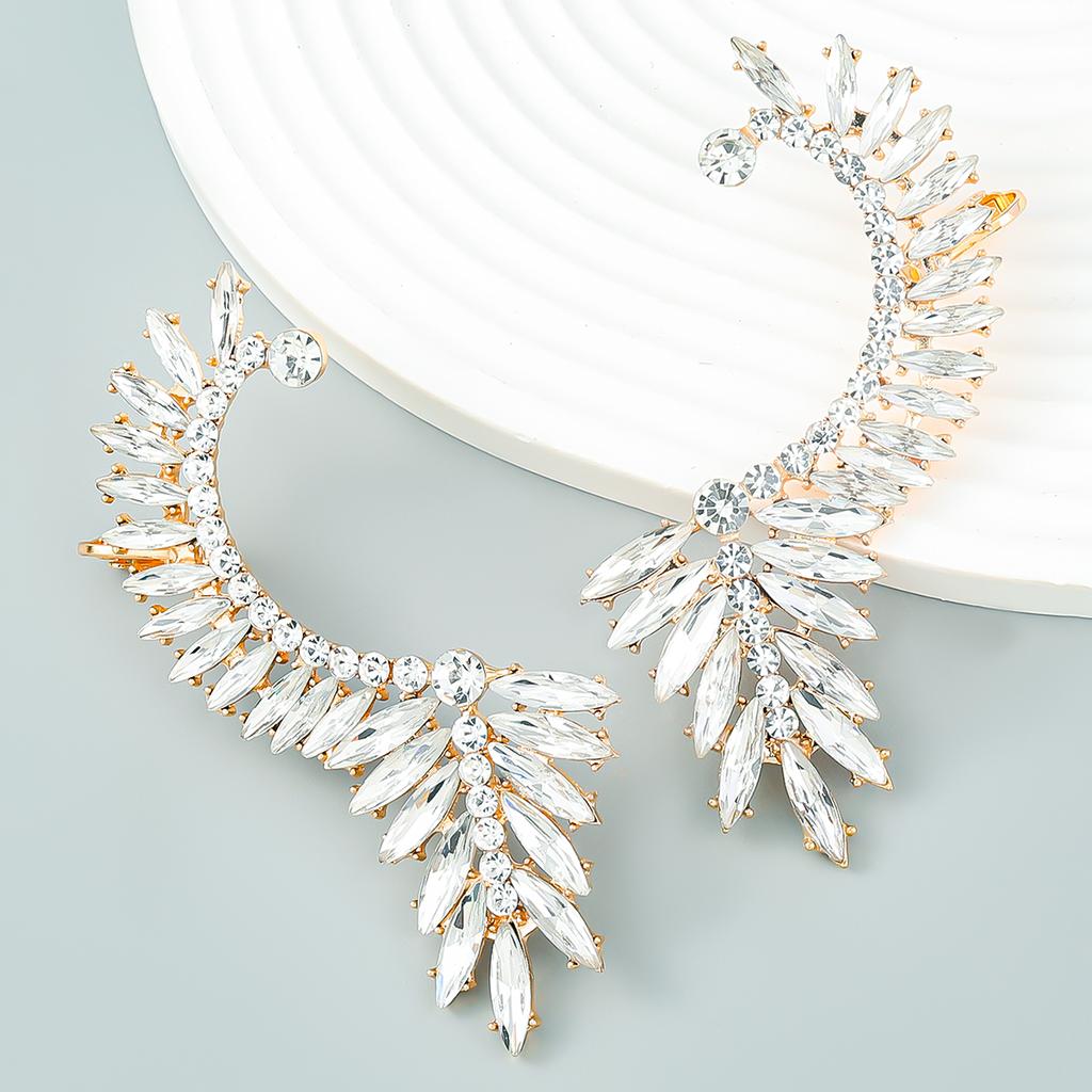 Модные Роскошные Стразы Преувеличенные Серьги Клипсы Для Женщин Девушек Блестящие Бутик Барокко Висячие Серьги Ювелирные Изделия Для Леди