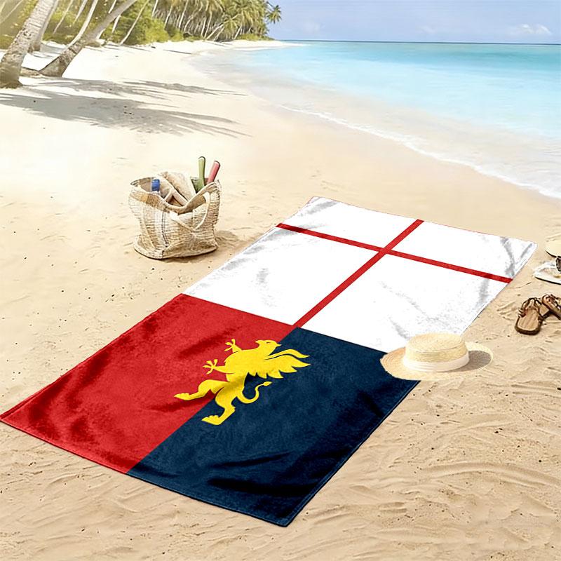 Genoa CFC logo Beach Towel, Large Soft Quick Dry Towel for Beach Camping Swimming