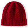 Autumn and winter new cashmere blended twist thickened warm knitted dome men's and women's cashmere hats
