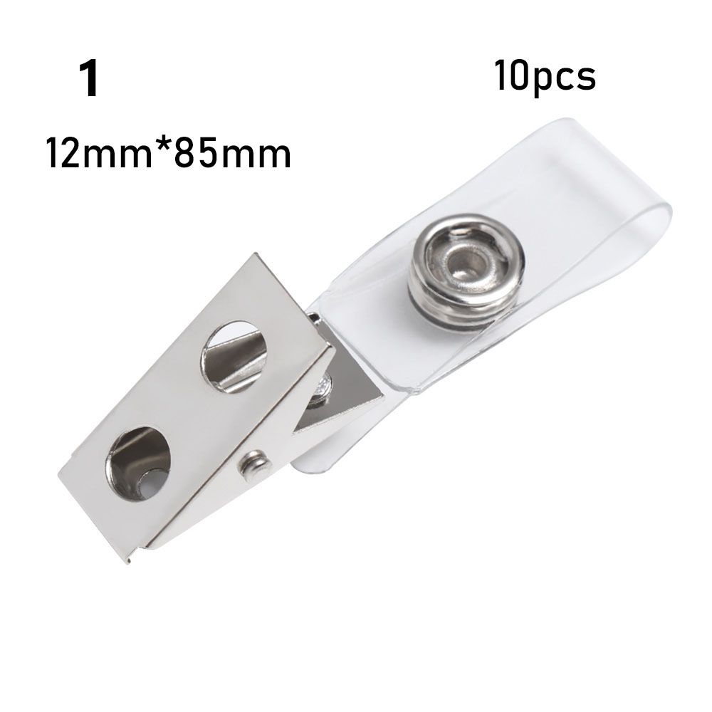 10/20/50pcs 4 Styles Reel Skipping Metal Pull Card Holders Kawaii Clips ID Card Badge Lanyard Clip