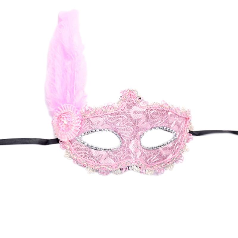 Masquerade Mask Wedding Carnival Party Performance Costumes Sex Lady Lace Mask Venice Feather Sexy Halloween Mask Gift