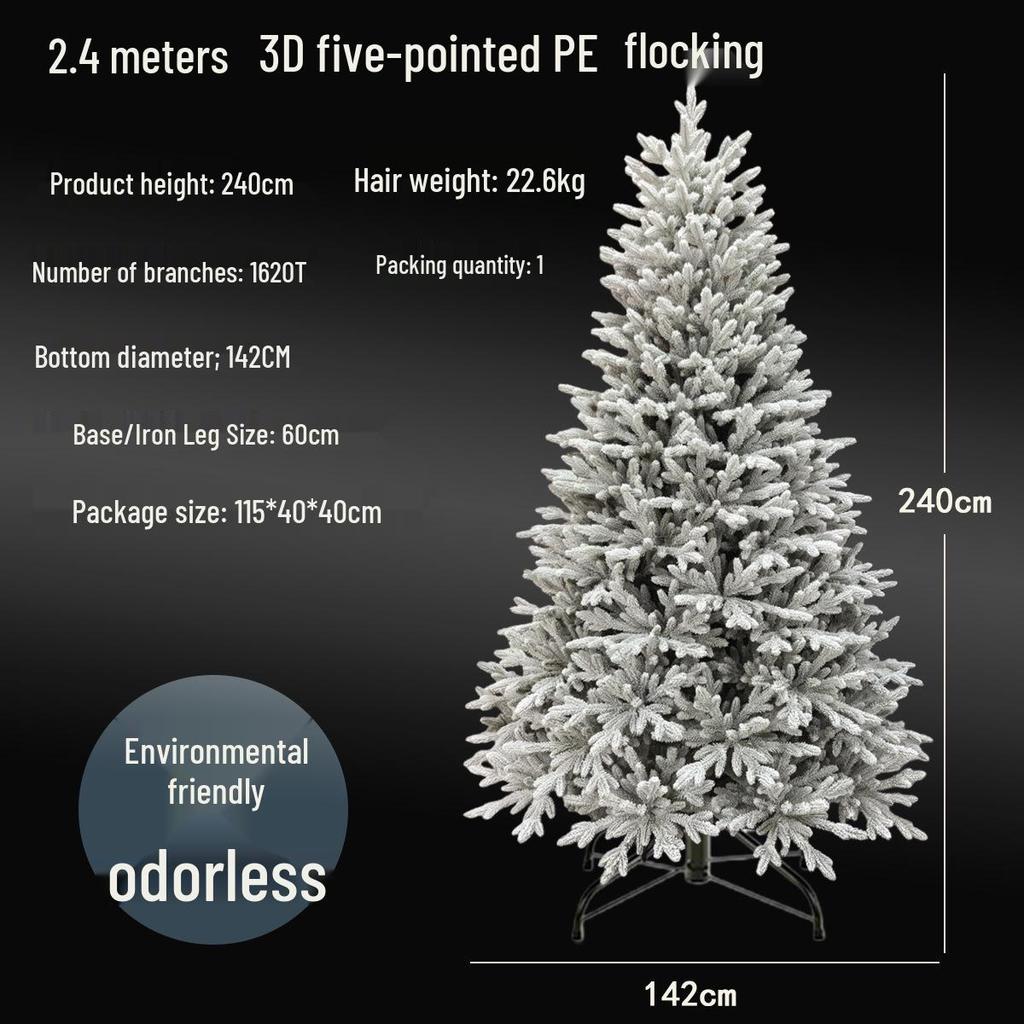 Роскошная искусственная рождественская елка с искусственным снегом и смешанной хвоей для больших праздничных украшений