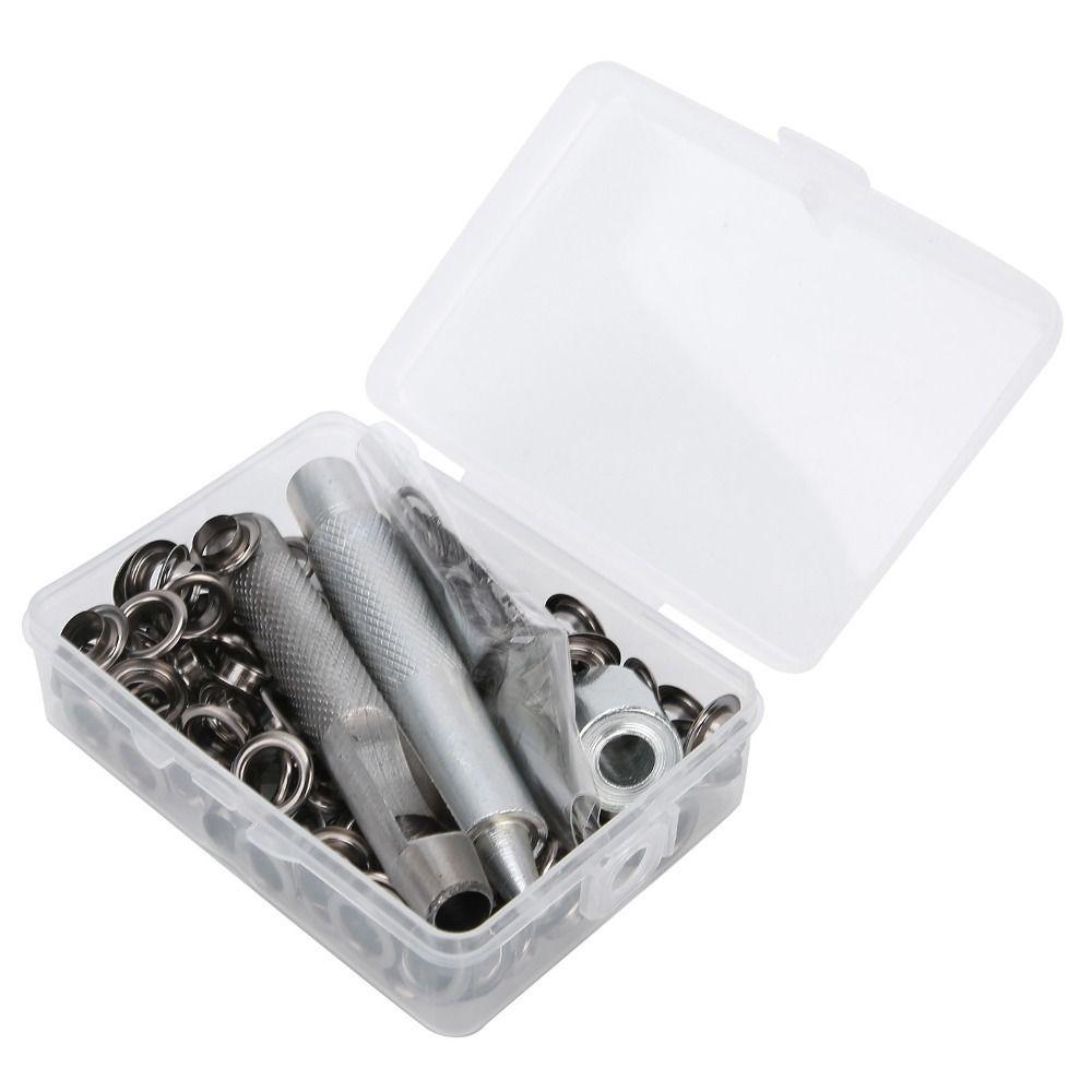 100pcs Brass Material Grommet Eyelet Kit Clothing Grommets Hole Punch Tool For DIY Projects