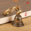 1PCS Brass Chinese Zodiac Animals Heads Bell Keychain Pendants Jewelry Vintage