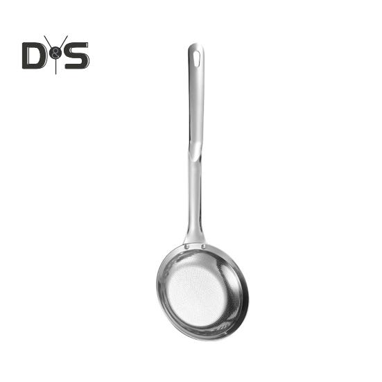 Ложка-скиммер из нержавеющей стали, мелкоячеистое сито, дуршлаг с длинной ручкой, универсальный кухонный инструмент для кухни