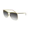 Grey Gold Women's Square Frame Sunglasses 63mm
