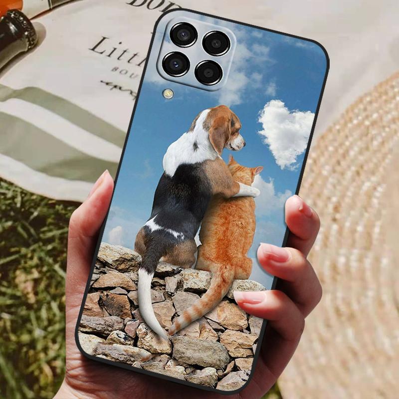 Чехол для Samsung Galaxy M33 M53 2022 Модный Силиконовый Защитный Мягкий ТПУ Задняя Крышка для Samsung M53 5G Чехол для Телефона Черный Бампер