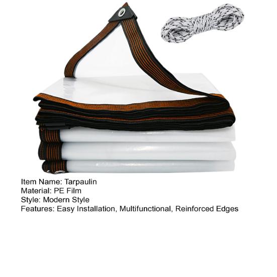 Прозрачный брезент для сада, водонепроницаемое покрытие с веревкой, многофункциональный водонепроницаемый брезент