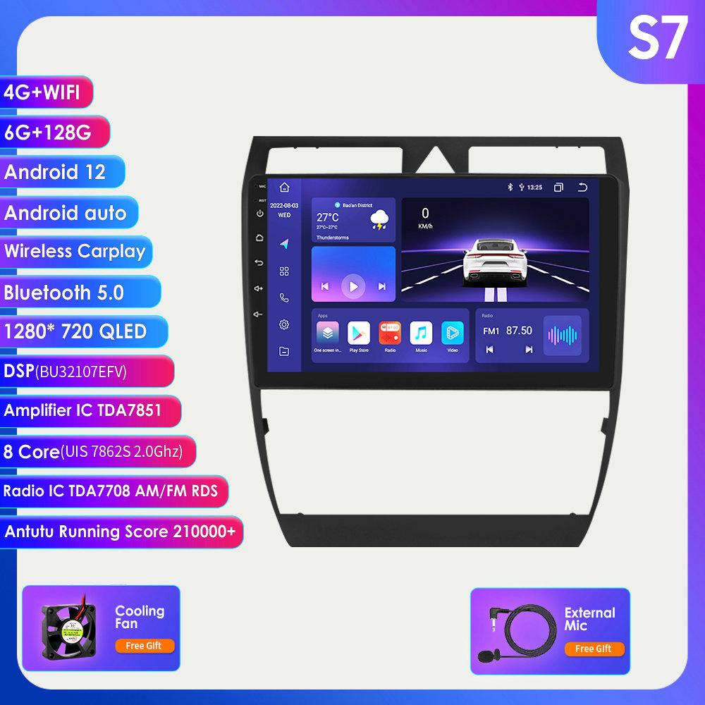 Hizpo 4G+WIFI 2 Din Android Авто Радио для A6 C5 1997 - 2004 S6 RS6 Carplay Автомобильный Мультимедиа GPS 2din Авторадио Навигация GPS Головное Устройство Автоаудио Видео