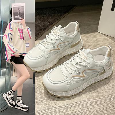 Forrest Gump Shoes Женская верхняя одежда Весна Новые дышащие сетчатые спортивные туфли Студенческая платформа Маффин Повседневная обувь