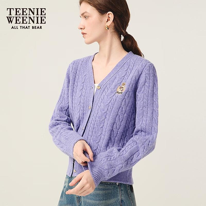 Teenie Weenie Вязаный кардиган с буквой и мишкой