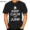 Футболка Keep Calm And Jump - Bsg Battlestar Galactica Cylon Caprica Cult TV 100% хлопок с коротким рукавом и круглым вырезом