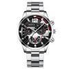 Geneva Calendar Men's Steel Band Watch - Fashionable Business Design