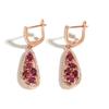 Fine Jewelry S925 Silver Gorgeous Natural Rhodolite Garnet Earrings Elegant Luxury for Lady's Anniversary & Birthday Gift