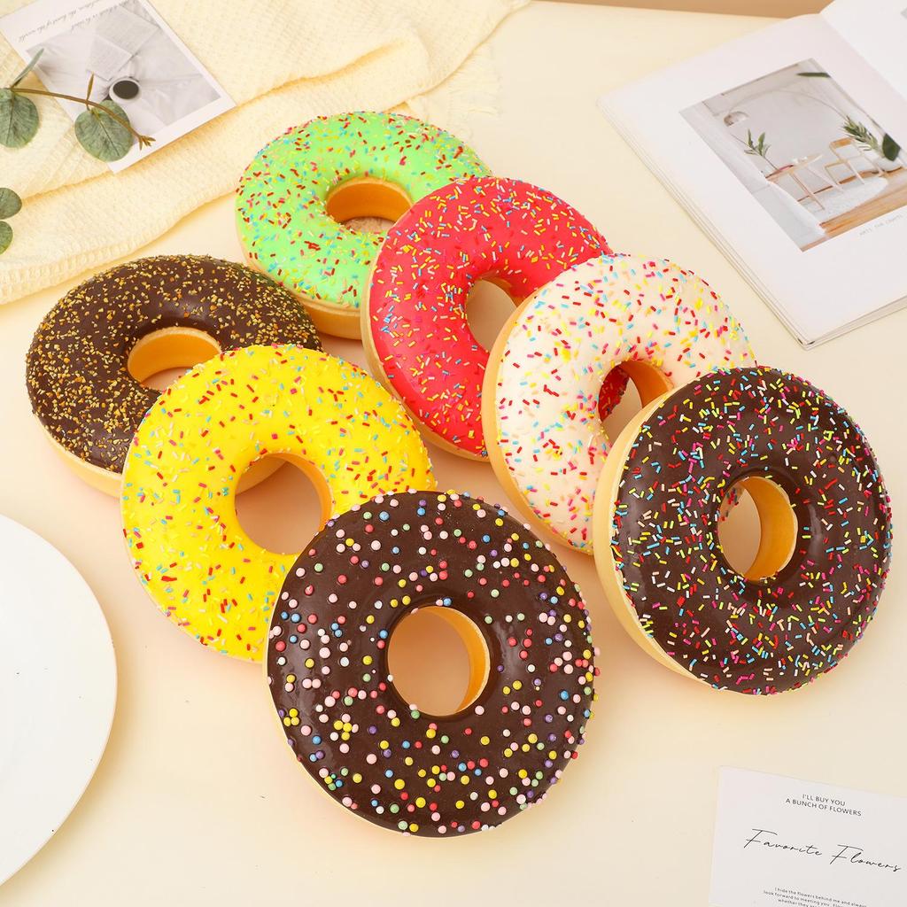 Large 17cm Sprinkle Donut Simulation Model Ornament