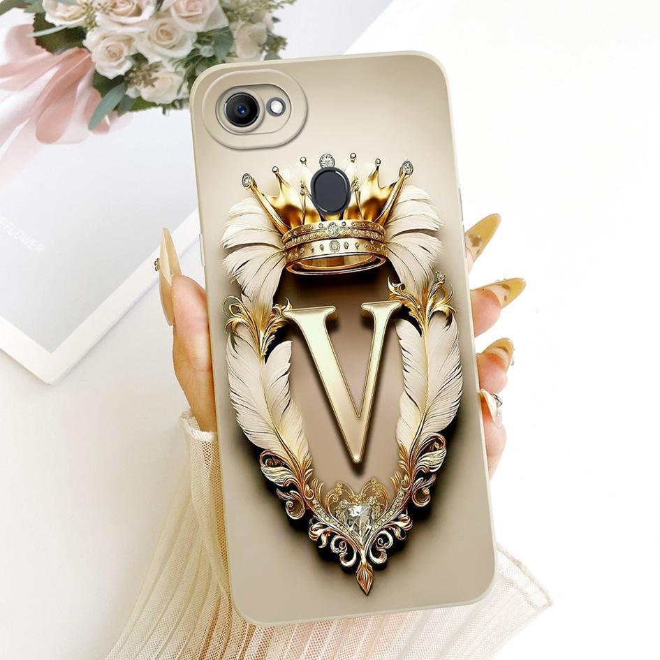 For OPPO F5 F7 F9 Pro Case Luxury Crown Letters Couple Silicone Soft Protective Cover For OPPO F5 Youth OPPOF7 F 7 F 5 TPU Funda