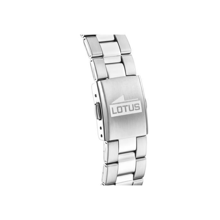 Montre - LOTUS - Minimalist Homme - Chrono Acier - Étanchéité 5 ATM - Cadran Bleu