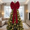 Reusable Event Ornaments Large Burgundy Velvet Bow, Giant Hanging Wall Decor for Birthday Stage Decoration Wedding Backdrop, Christmas Tree