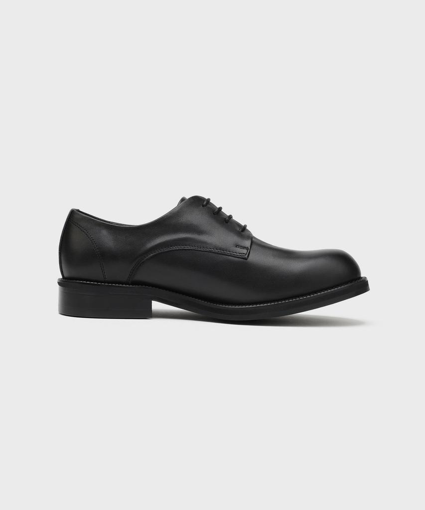 Firenze Atelier [Vibram] Современные морщинистые Дерби 1600 [Кожа Крупного Рогатого Скота Черная]