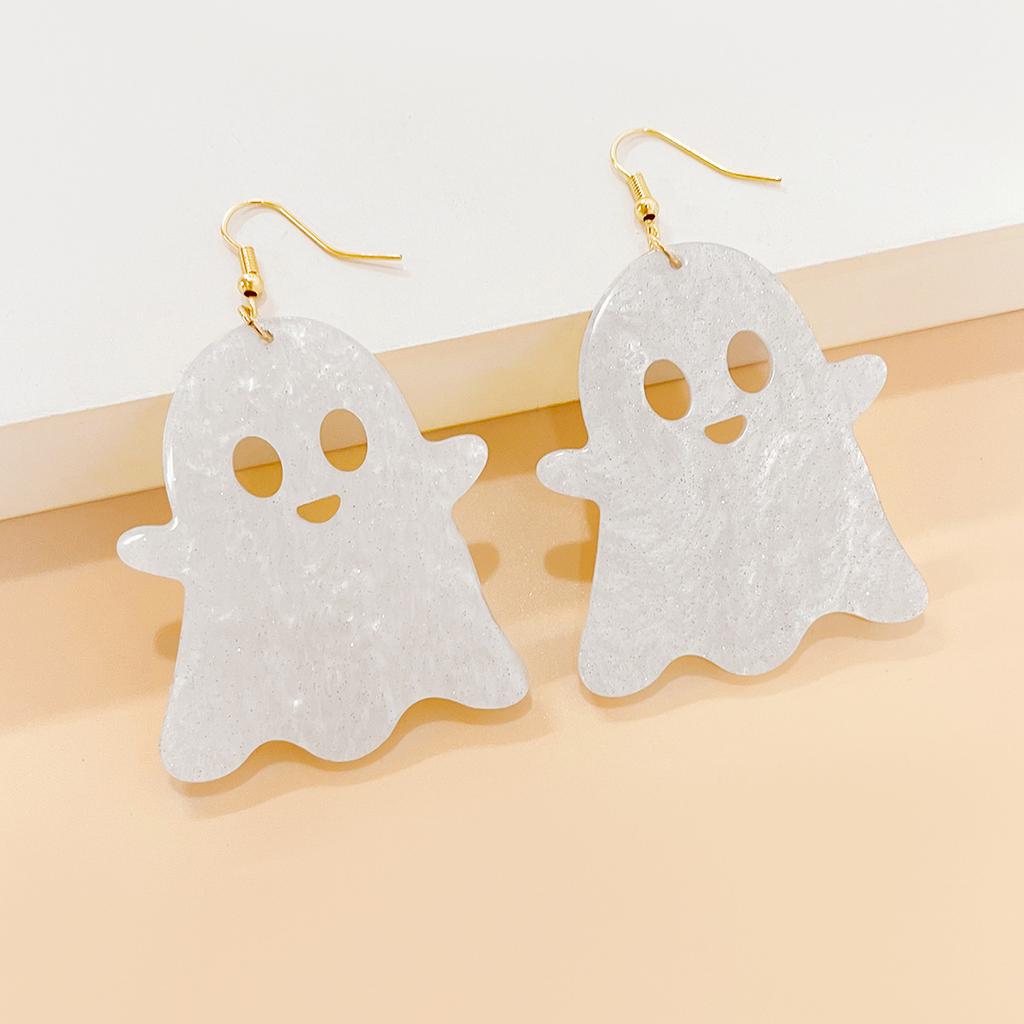 Creative Halloween Ghost Pumpkin Dangle Earrings for Women Lightweight Cartoon Bat Cat Flower Earrings Festival Jewelry Gifts